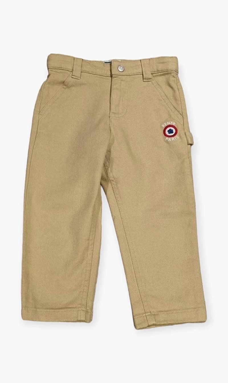 

Kenzo Beige Mid Rise Twill Cargo Pants for Boys | The Deal Outlet
