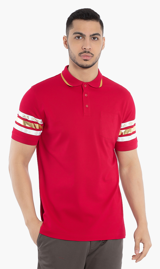

Roberto Cavalli Logo Tape Polo Shirt
