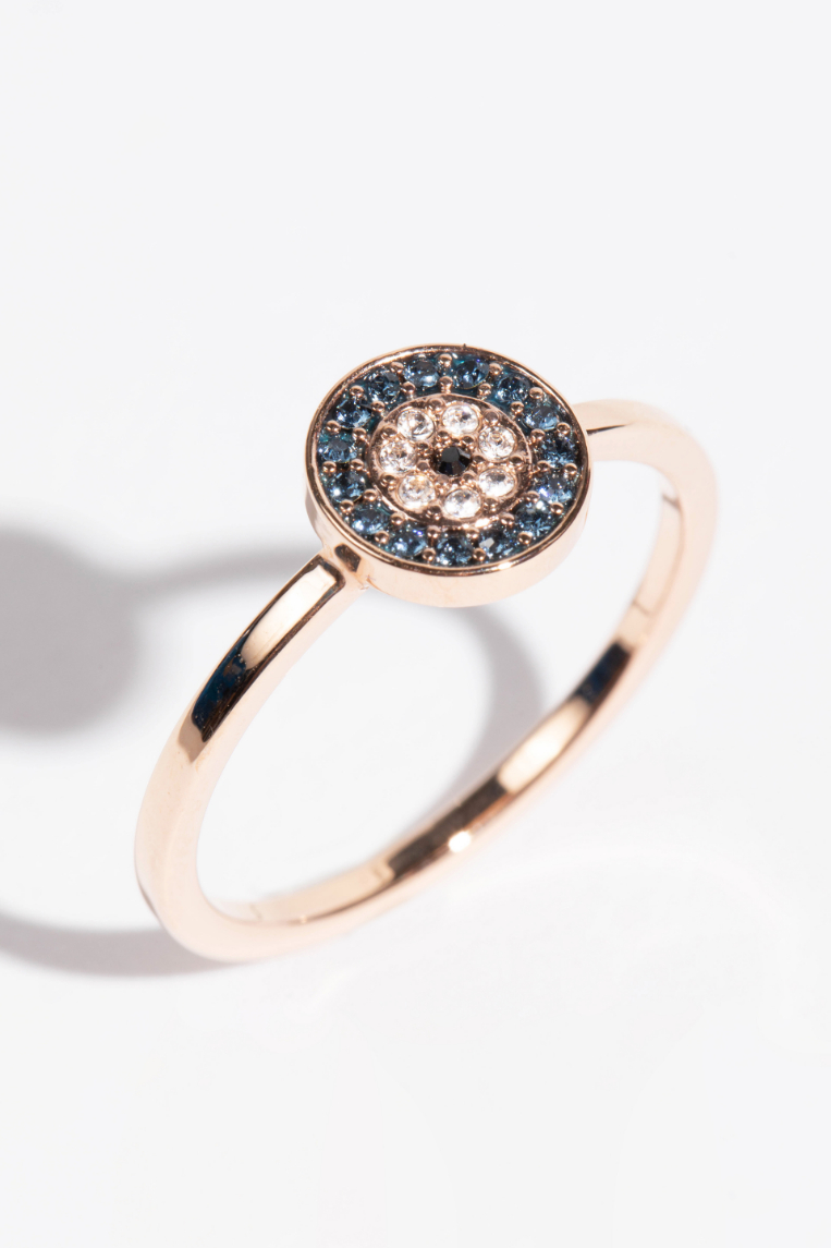 

Swarovski Diamond And Ruby "evil Eye" Ring 58 Mm