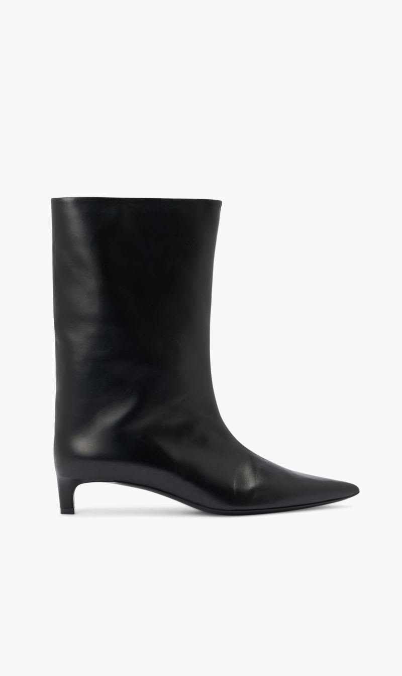 

Jil Sander Black Half Boot Agnellato Baby Calf for Women | The Deal Outlet