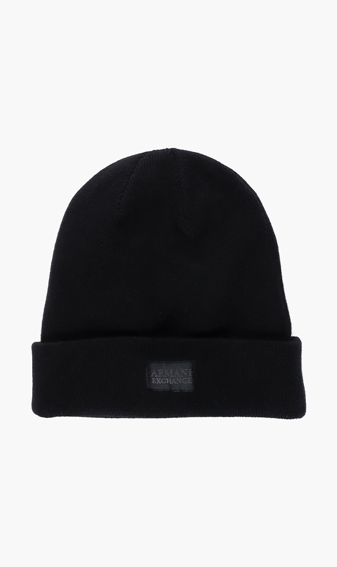 

Emporio Armani Ribbed Logo Patch Beanie