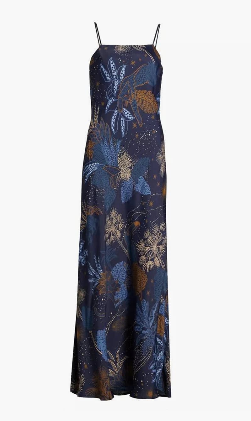 

Farm Rio Blue Jungle Slip Maxi Dress for Women | The Deal Outlet