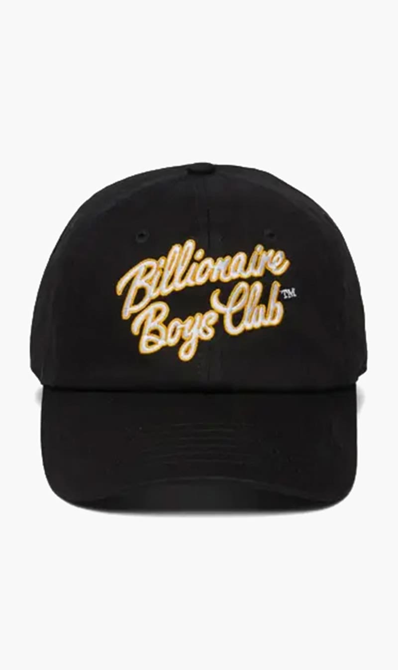 

Billionaire Boys Club Black Script Logo Dad Cap for Men | The Deal Outlet