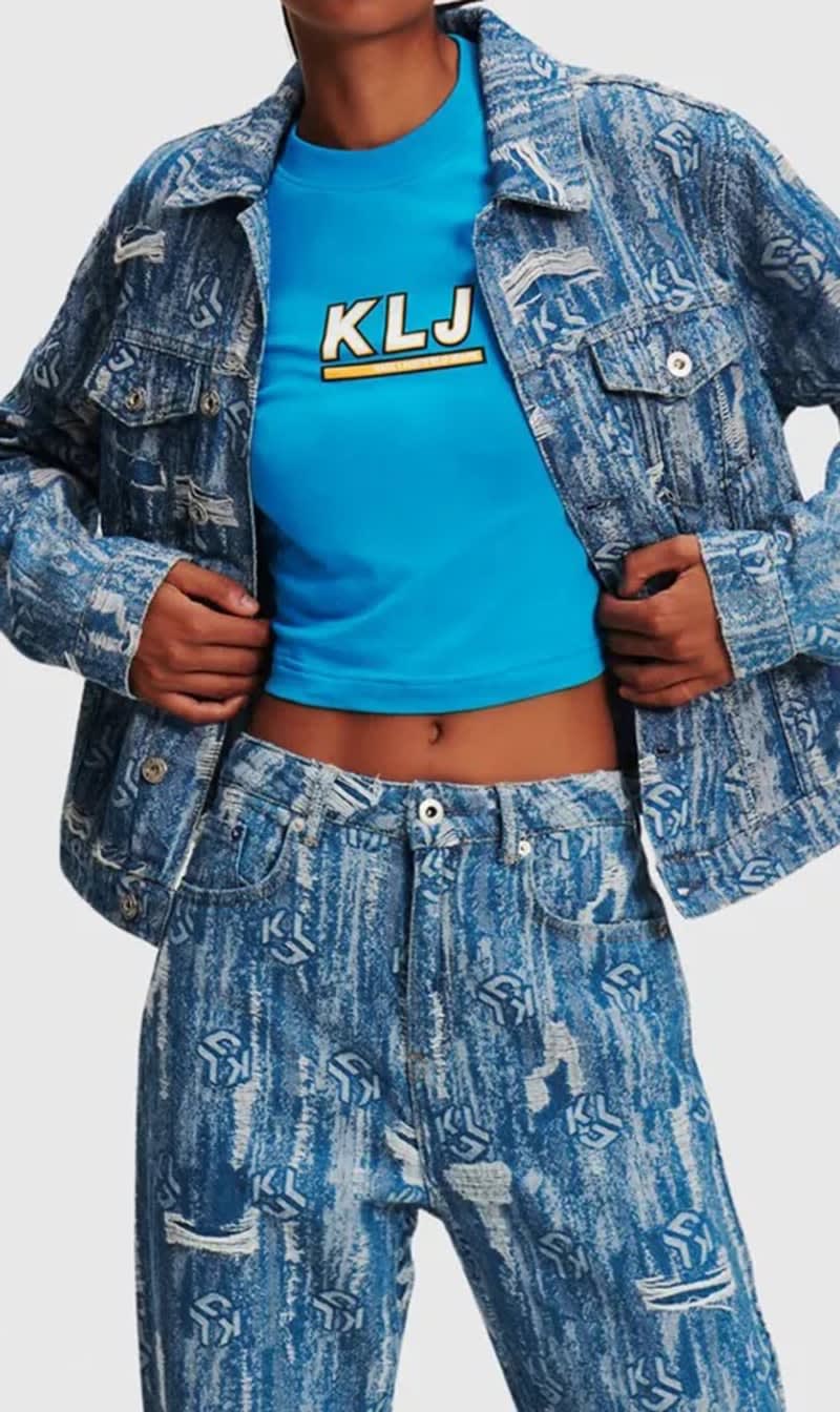 

Karl Lagerfeld Blue Klj Regular Denim Jacket for Women | The Deal Outlet