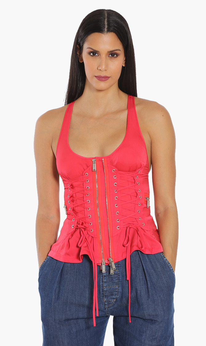 

Dsquared2 Zip And Lacing Detailed Top