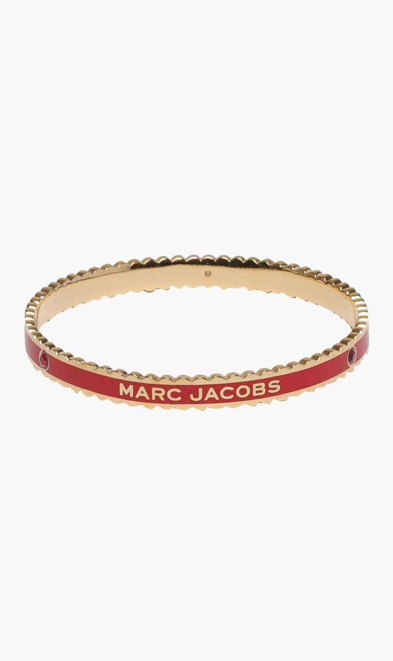 

Marc Jacobs Red The Medallion Scalloped Bangle Bracelet for Women | The Deal Outlet