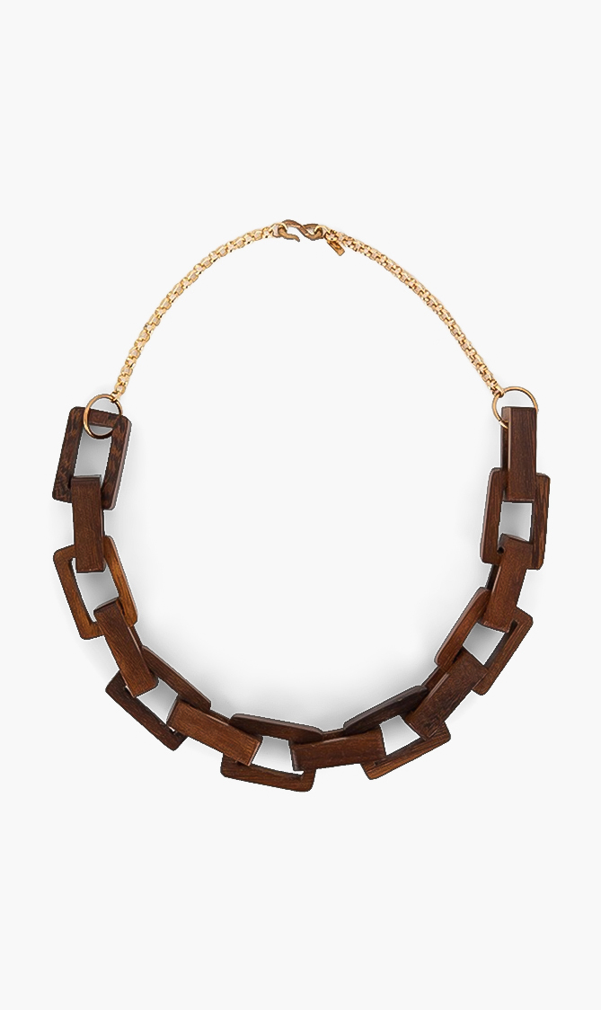 

Kenneth Jay Lane Wood-link Necklace