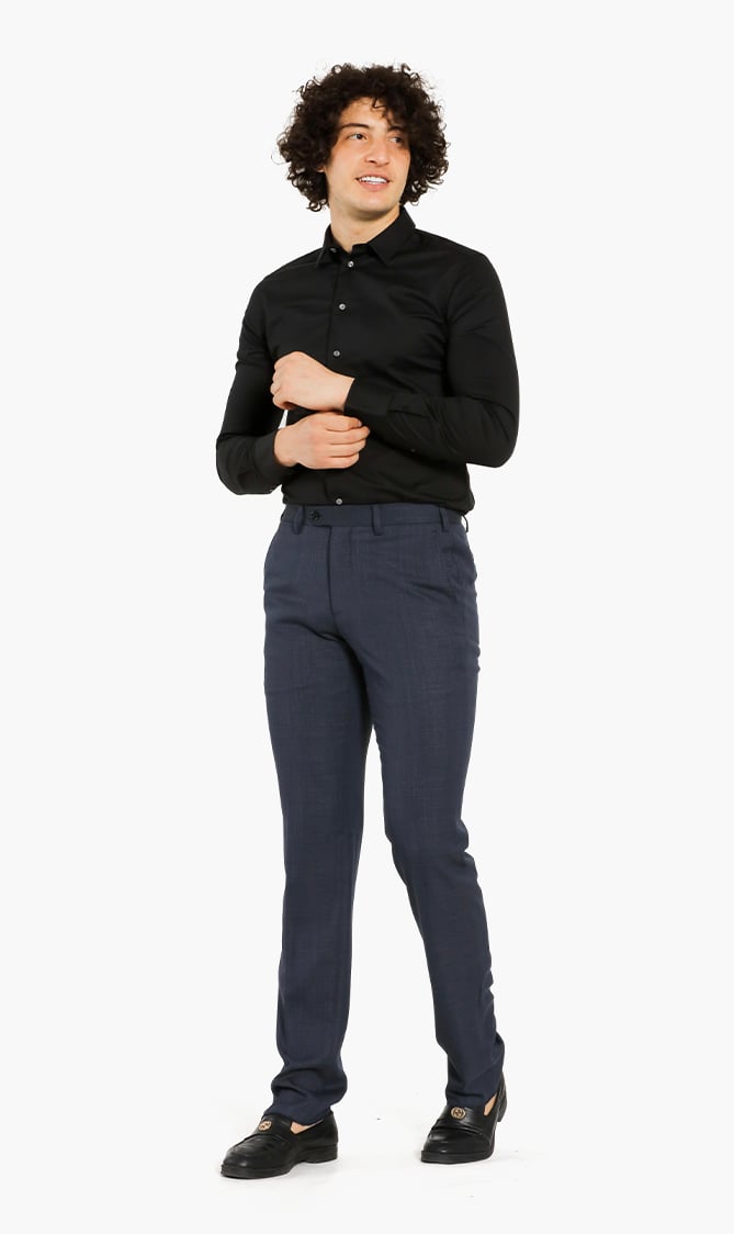 

Plain Wool Trouser, Blue