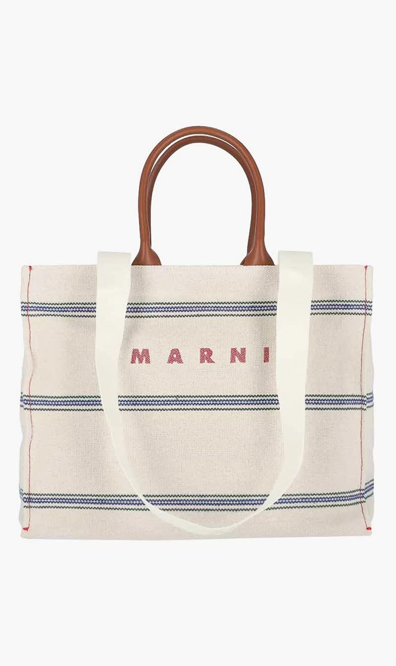 

Marni Beige Logo Tote Bag for Men | The Deal Outlet