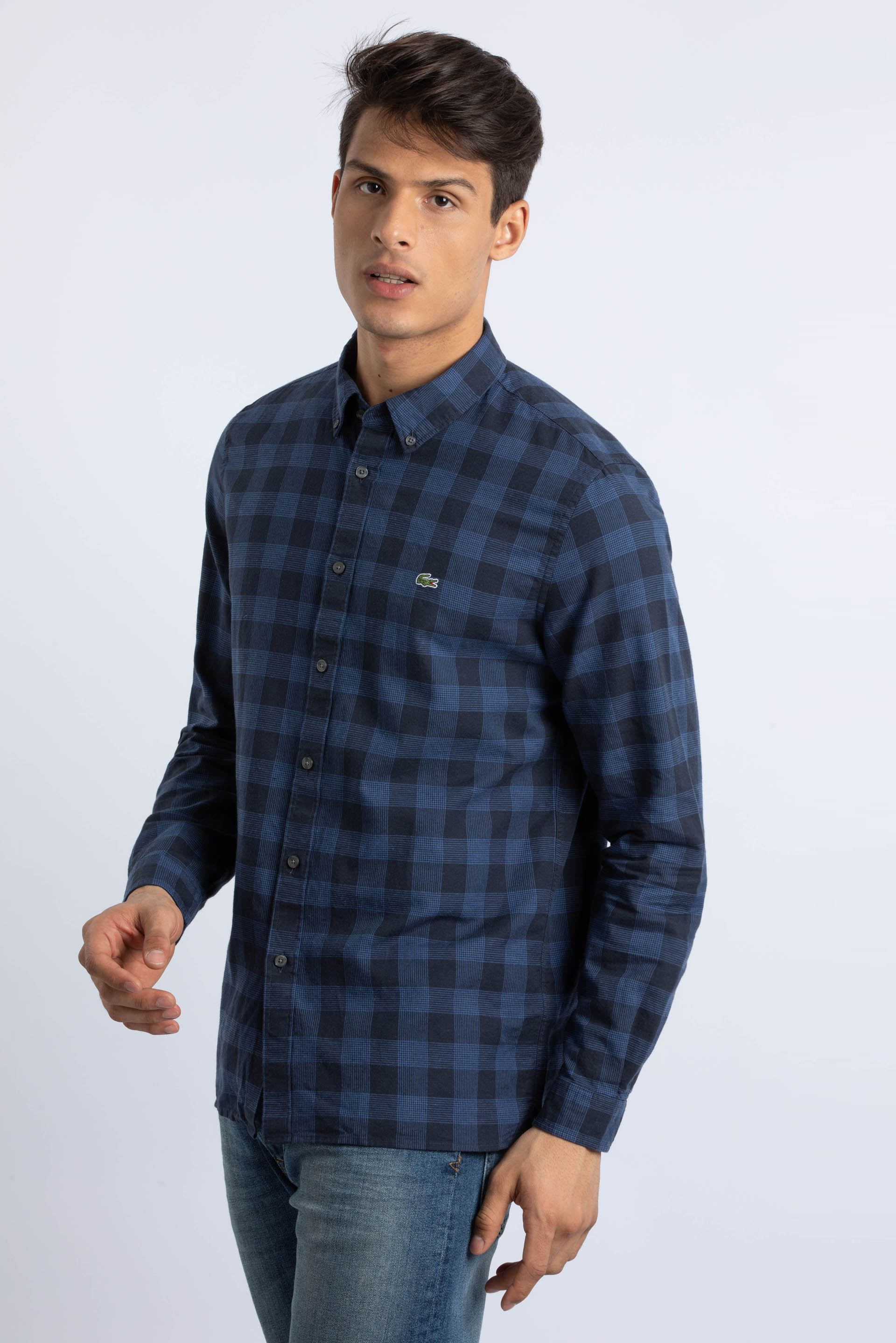 

LACOSTE Regular Fit Check Print Shirt
