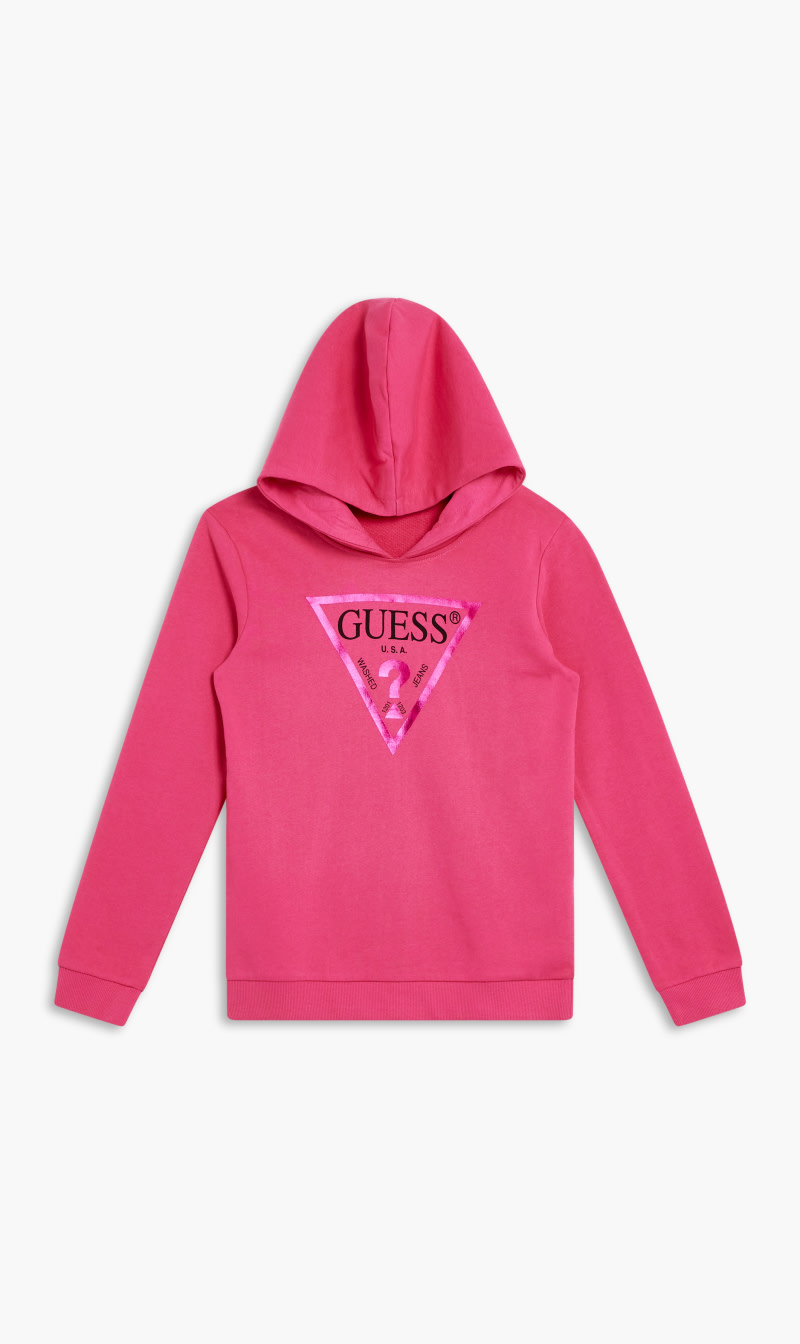 

Guess Pink Logo Long Sleeves Hoodie for Girls | The Deal Outlet