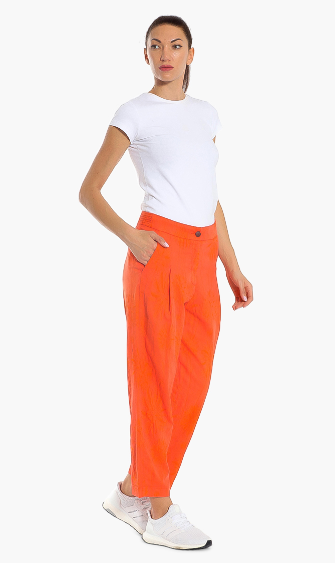 

Clara Jacquard Trouser, Orange
