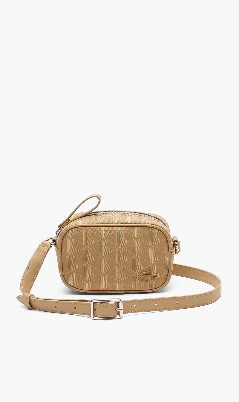 

Monogram Print Cross Body Bag, Beige