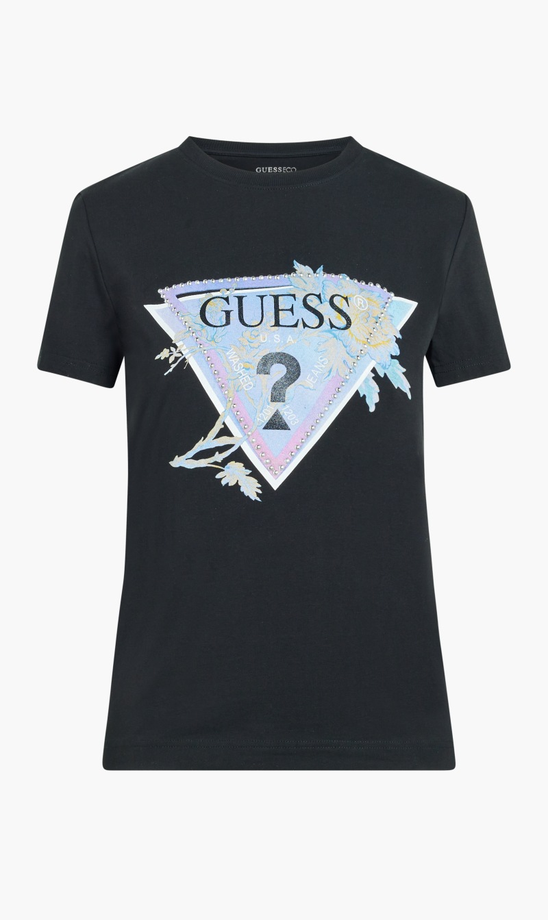 

Guess Black Short Sleeve Cotton Alva T-shirt for Women | The Deal Outlet