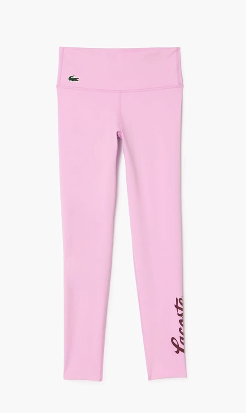 

Lacoste Pink Print Ultra-dry Stretch Sport Leggings for Women | The Deal Outlet