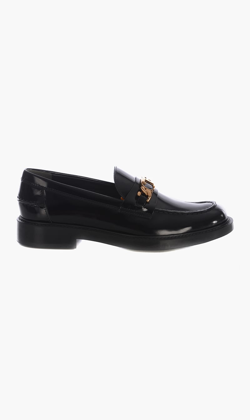 

Tod's Black Gomma Leather Loafers for Women | The Deal Outlet