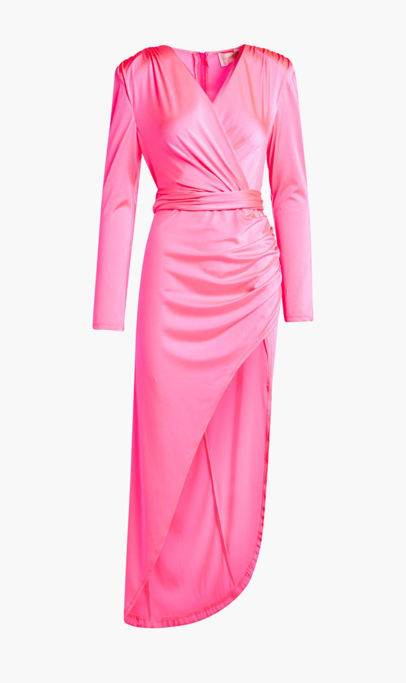 

Bronx And Banco Pink Electric Pink Maxi Dress for Women | The Deal Outlet