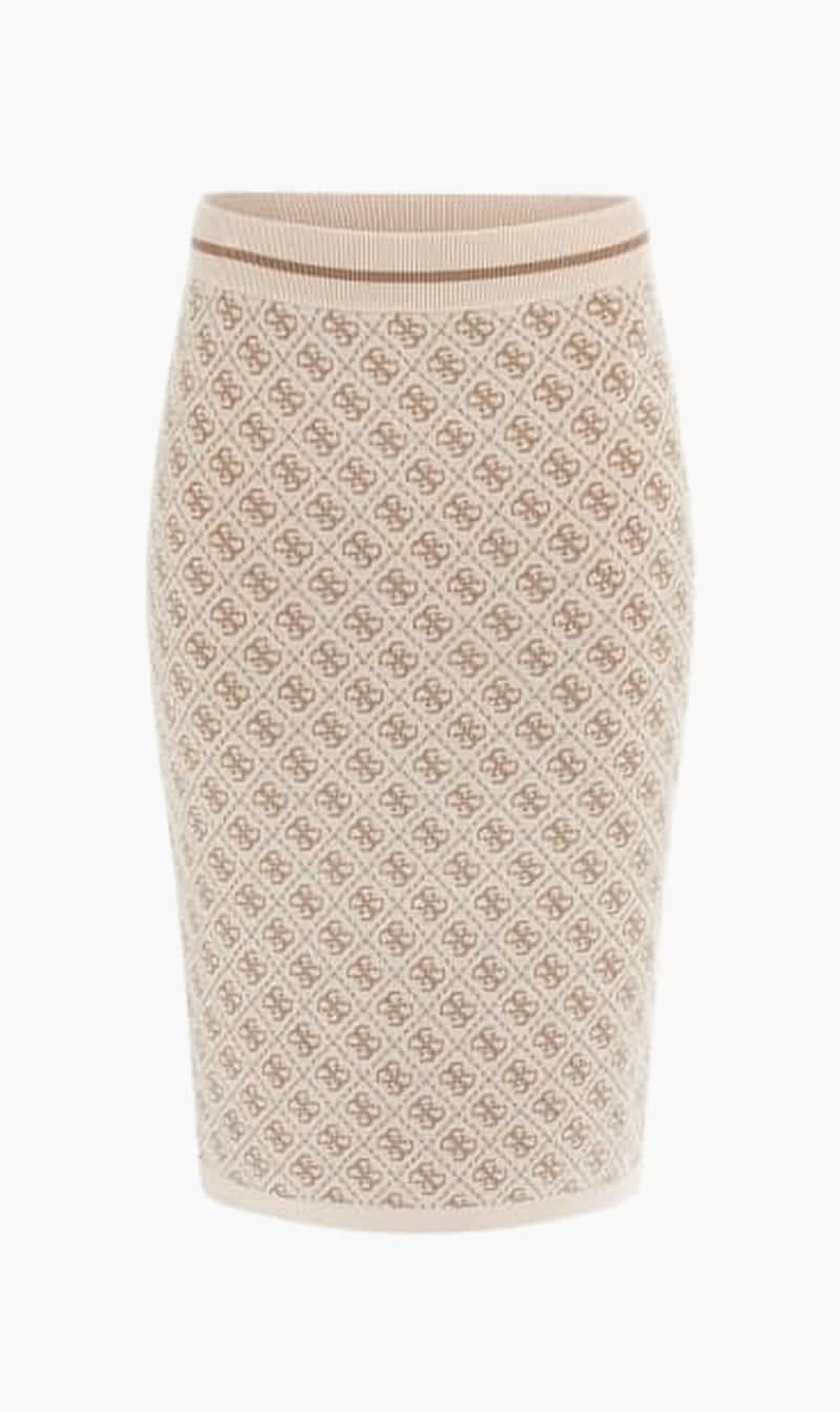 Guess Beige Lise 4g Sweater Skirt for Women