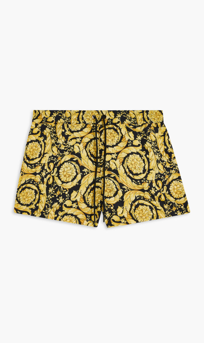 

Versace Gold Barocco Print Swim Shorts for Men | The Deal Outlet