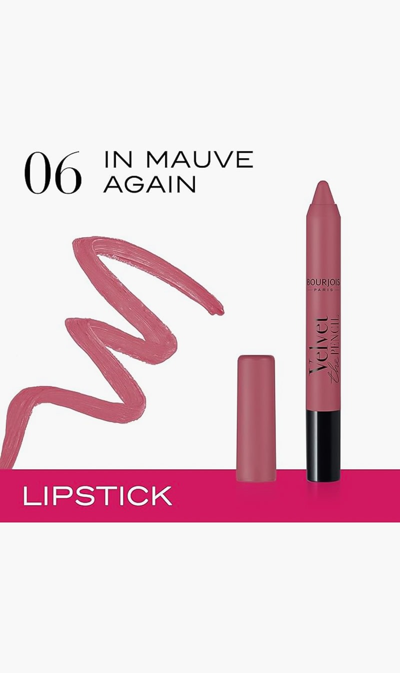 

Bourjois Others Crayon Velvet Pencil, 06 In Mauve Again for Women | The Deal Outlet