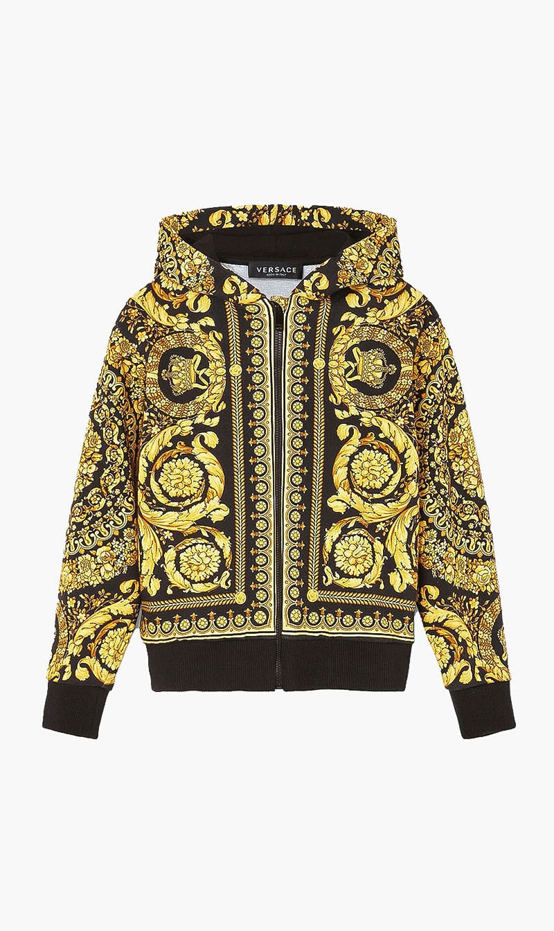

Barocco Zip-up Hoodie, Yellow