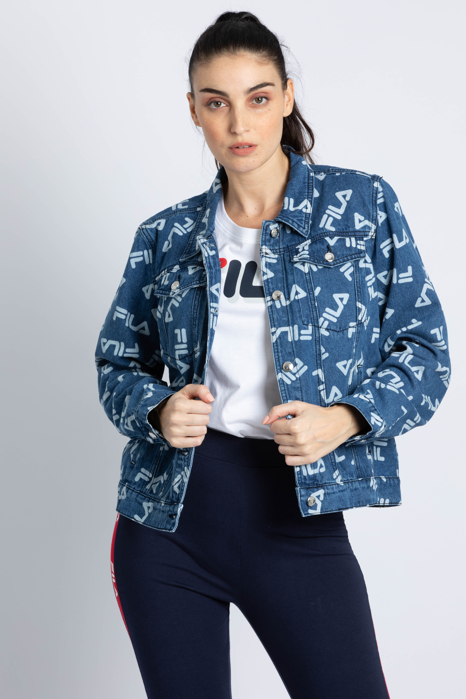 

FILA Ari Aop Logo Denim Jacket