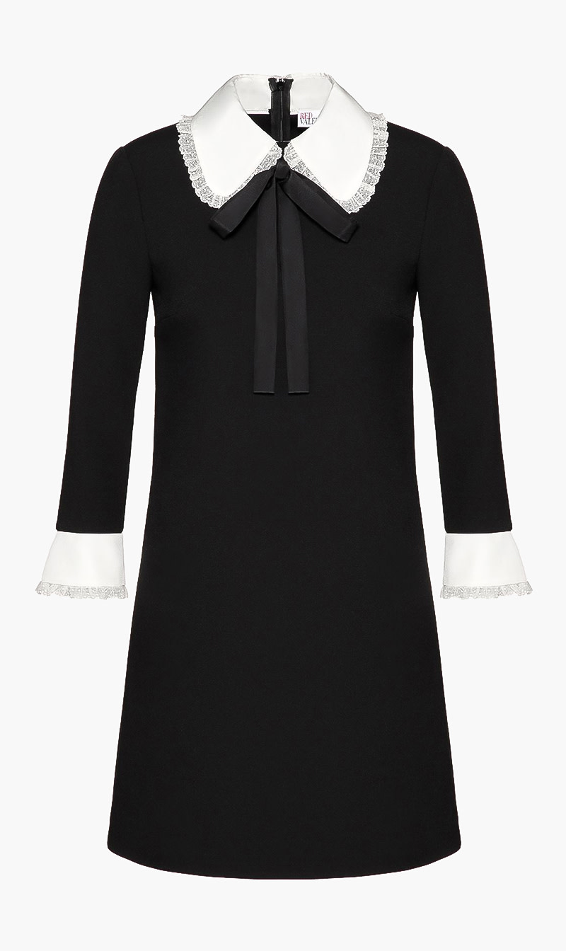

Red Valentino Lace Collared Dress