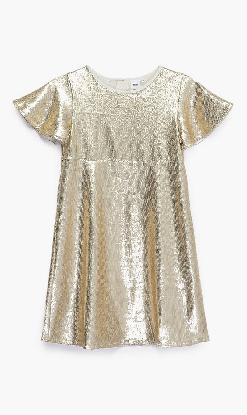 

Hugo Boss Gold Mini Dress for Girls | The Deal Outlet