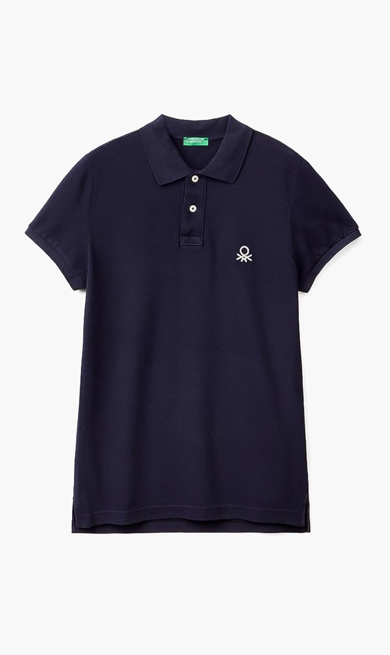 United Colors Of Benetton Blue Slim Fit Polo Shirt for Men