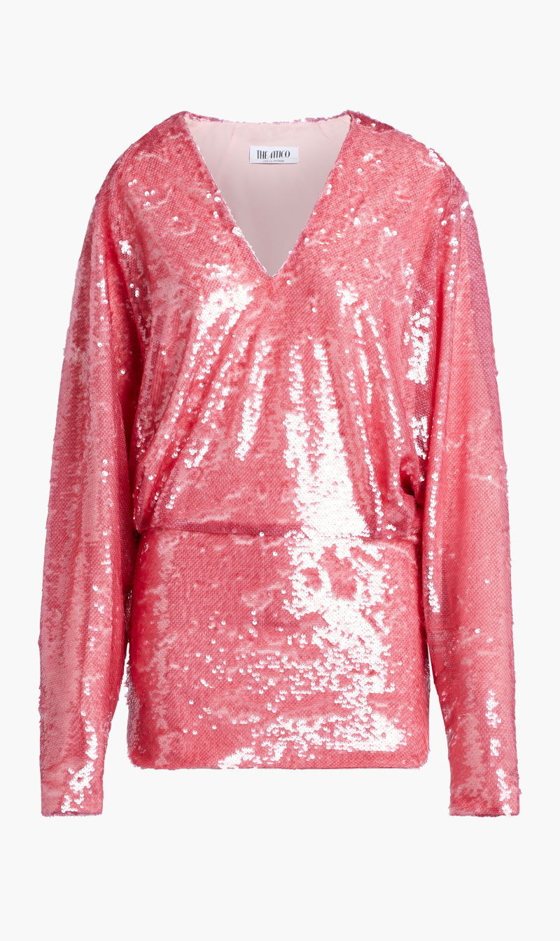 

Attico Pink Gael Mini Dress for Women | The Deal Outlet