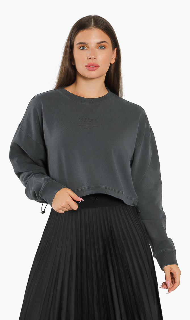 

Replay Oversized Crop Sweatshirt