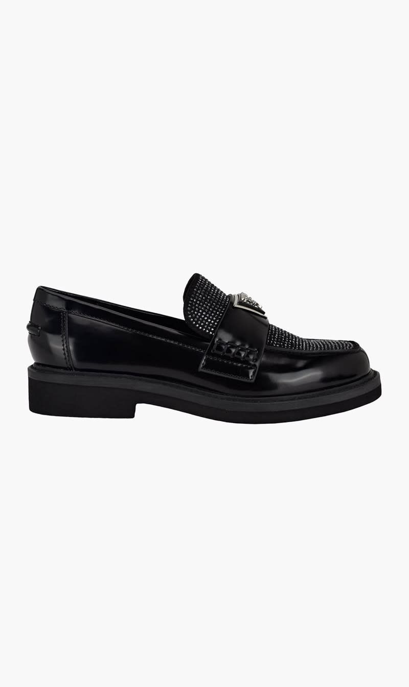 

Guess Black Shathea Embellished Loafers for Women | The Deal Outlet