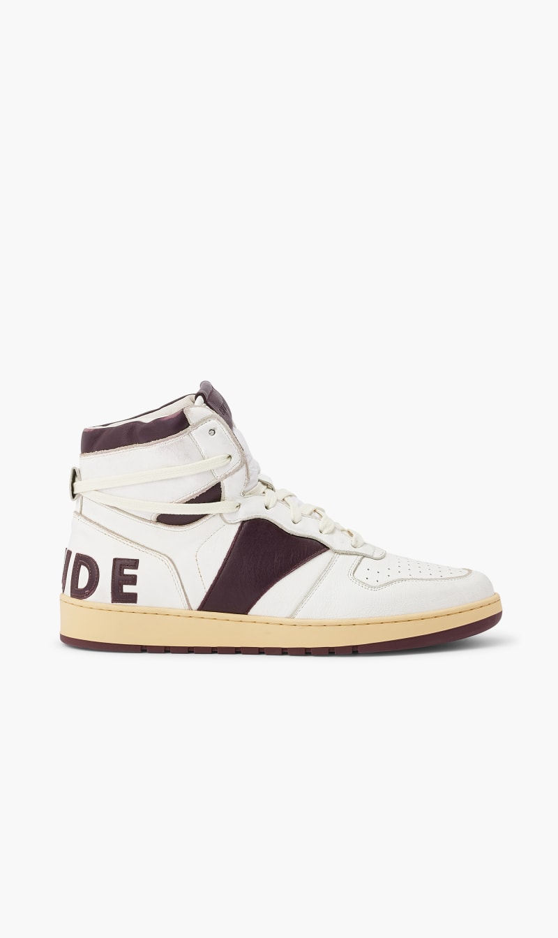 

Rhude White Rhecess Hi White Maro Sneakers for Men | The Deal Outlet