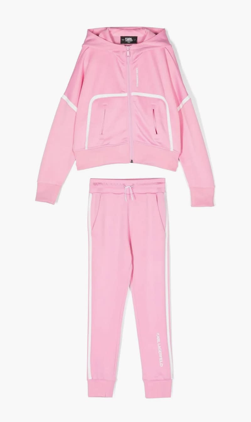 

Karl Lagerfeld Pink Tracksuit for Girls | The Deal Outlet
