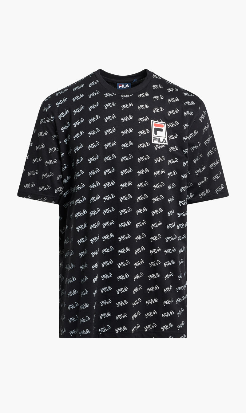 

Fila Black Aop Logo Tee Flat Print for Men | The Deal Outlet