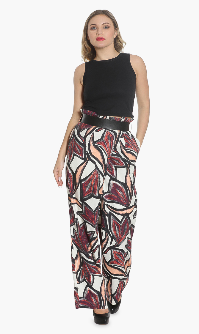 

Salvatore Ferragamo Printed Wide Legs Trouser
