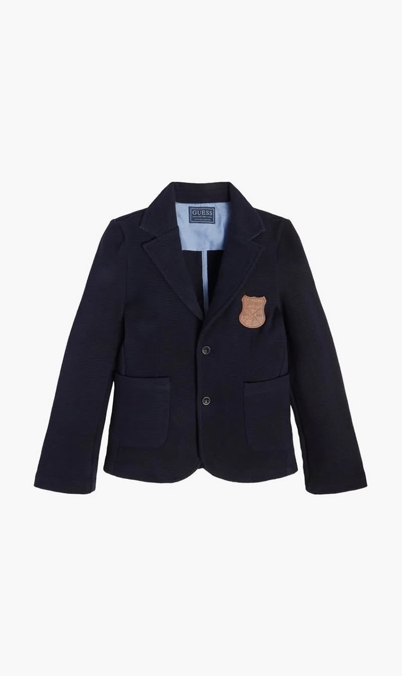 

Guess Blue Cotton Blazer With Badge for Boys | The Deal Outlet