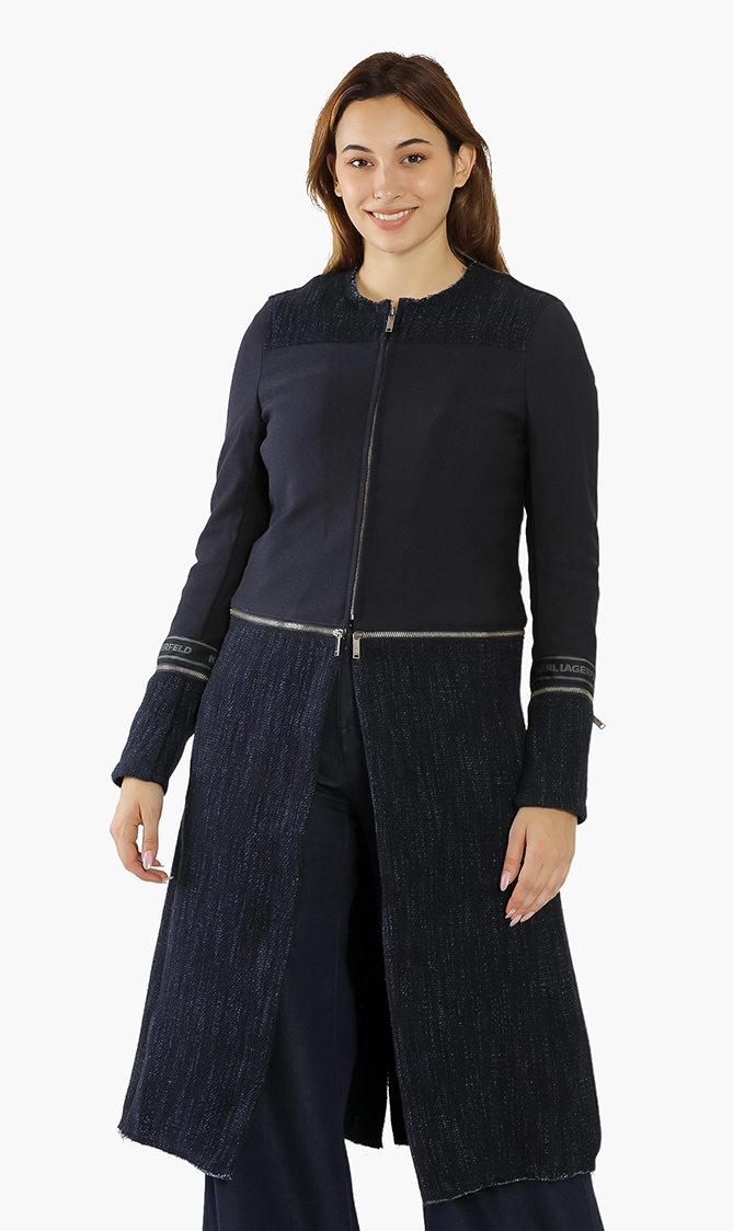 

Tweed Zipped Coat