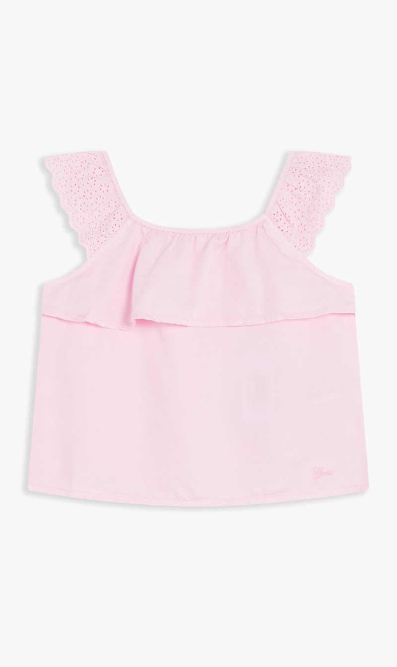 

Guess Pink Fluid Tencel Ss Top for Kids | The Deal Outlet