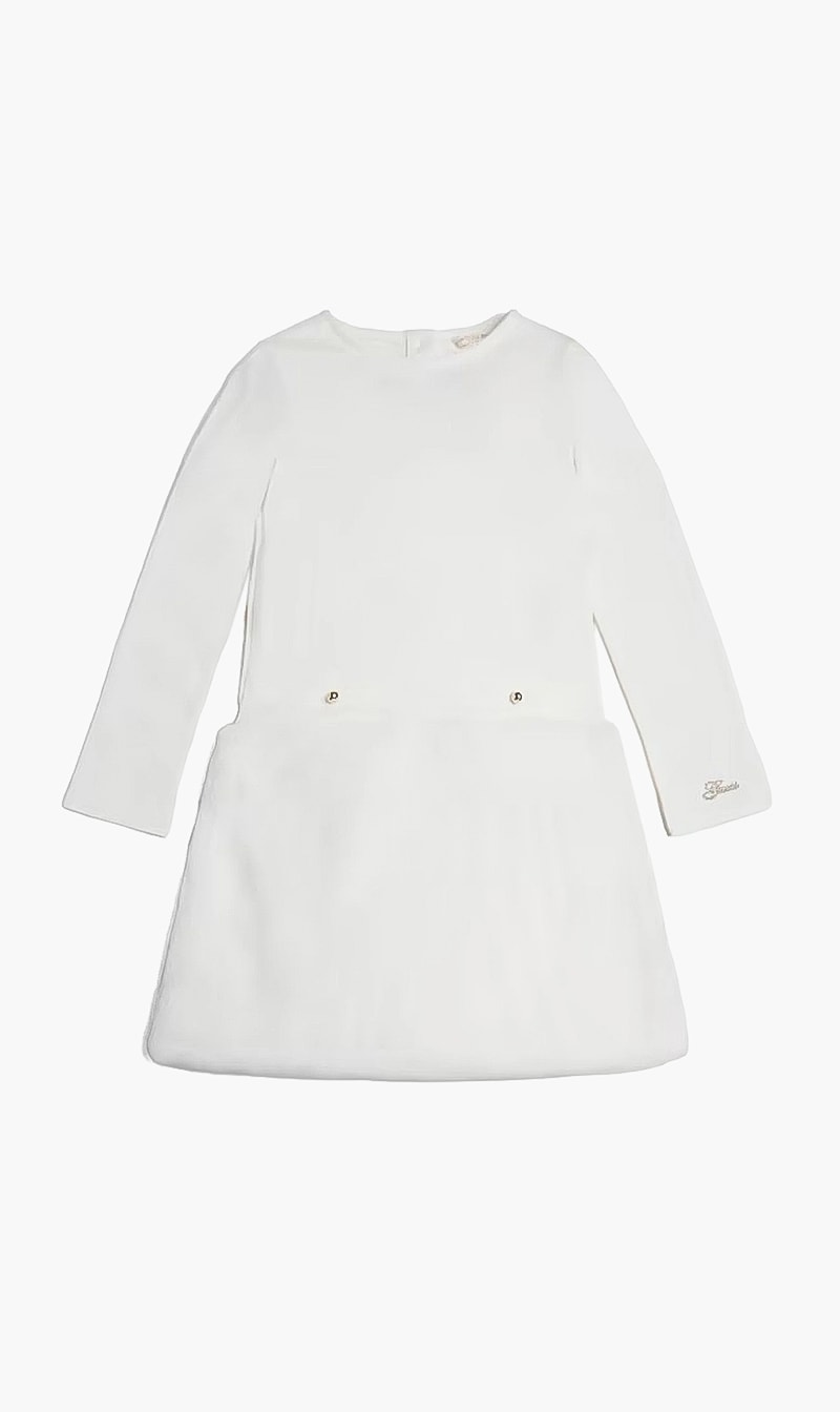 

Fur Winter Dress, White