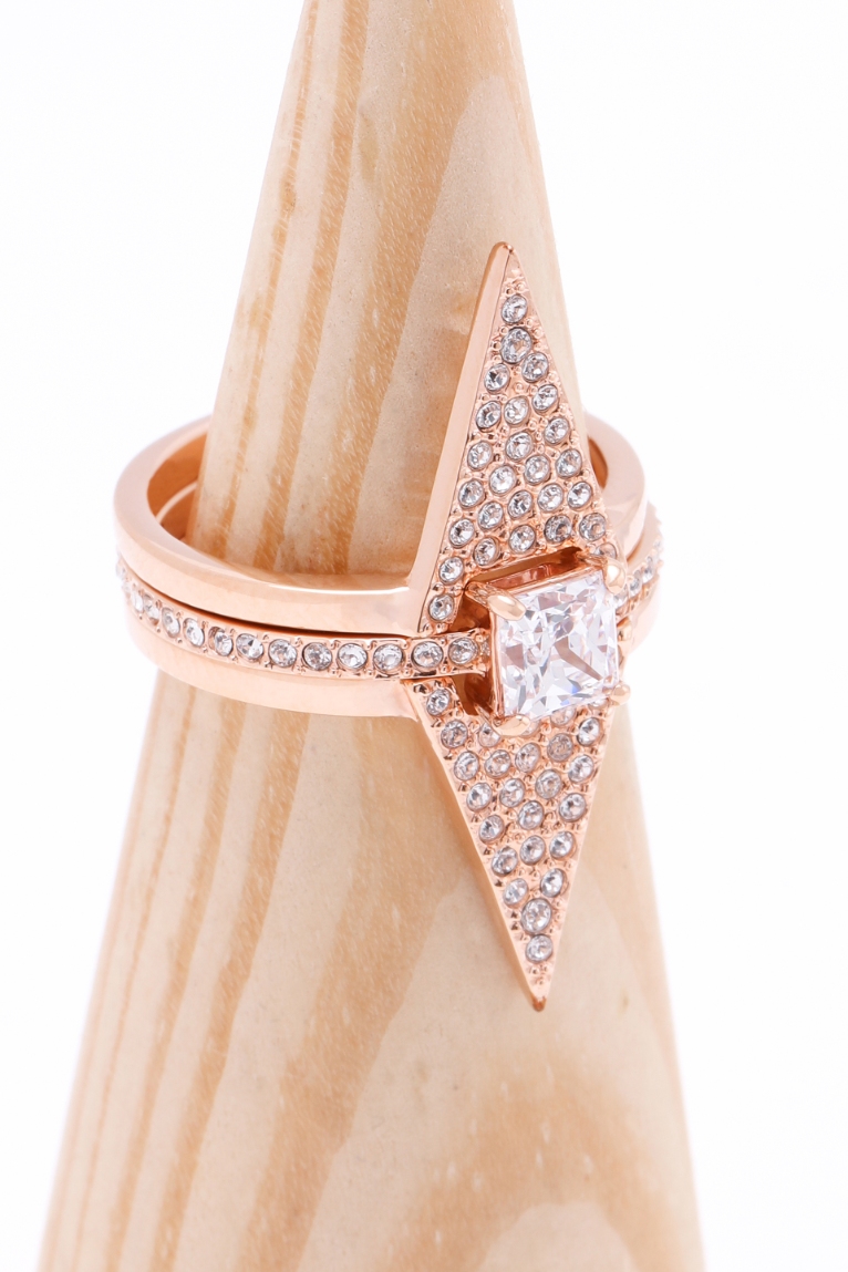 

SWAROVSKI Funk Crystal Gold Ring Set, 55mm