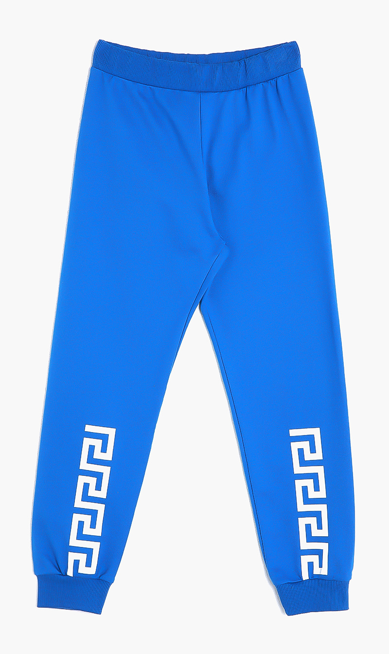 

Versace Blue Logo Print Sweatpants for Boys | The Deal Outlet