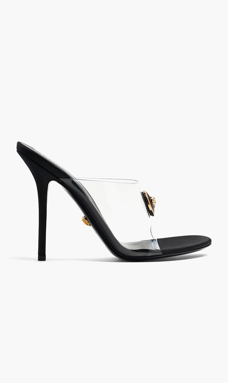 

Versace Black La Medusa Mules for Women | The Deal Outlet