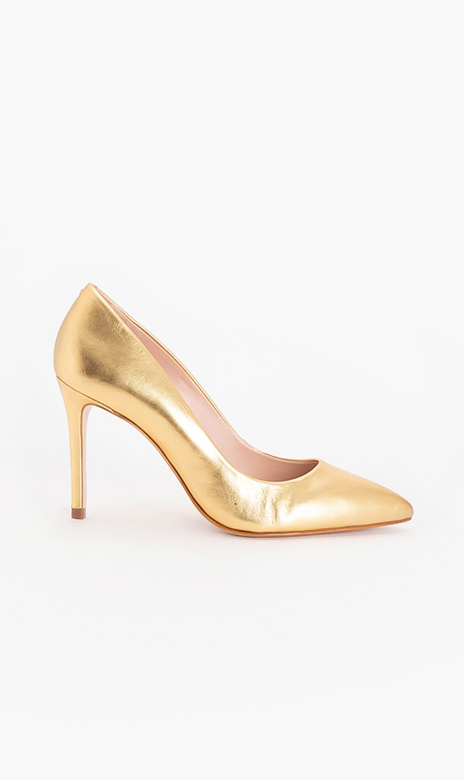 

Schutz Metallic Baby Pumps