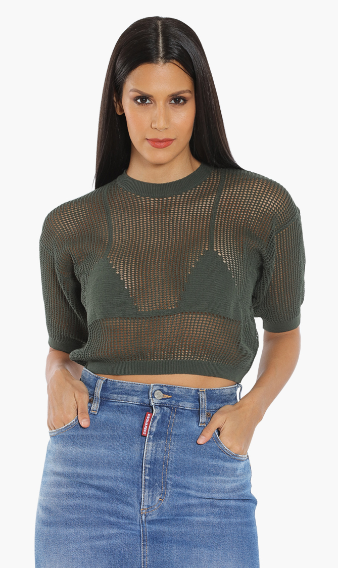 

Dsquared2 Embroidered Cropped Sweater