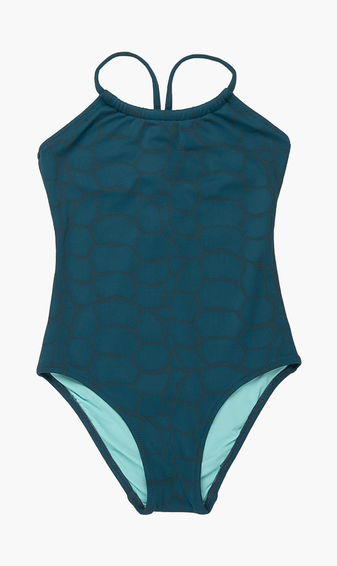 

Gazette Turtle Shell One-piece Swimsuit, Blue