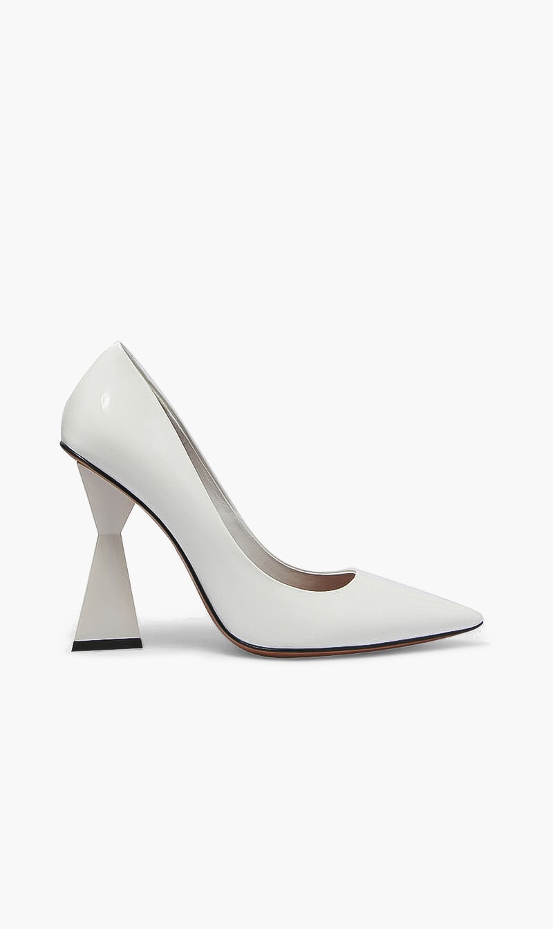 

Mayfair Patent Pumps, White