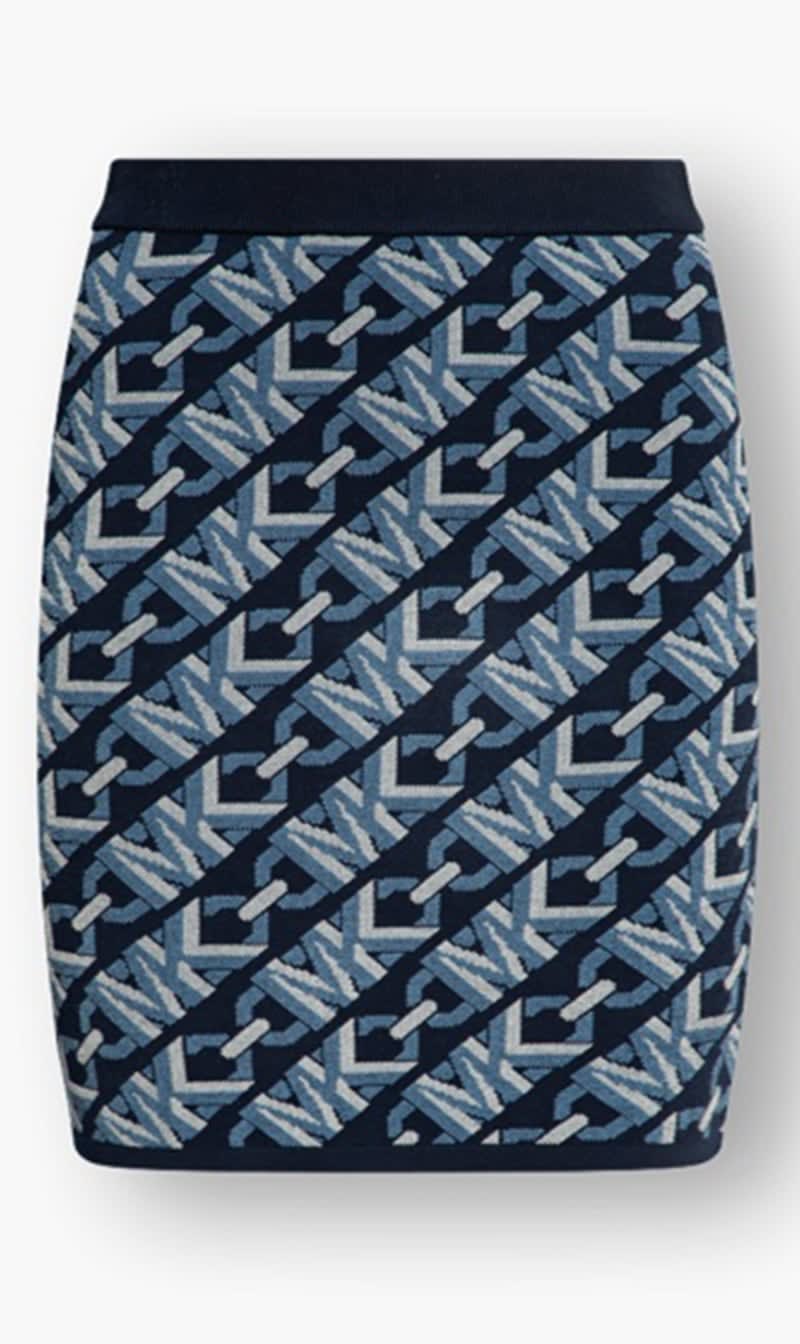

Michael Kors Blue Monogram Skirt for Women | The Deal Outlet