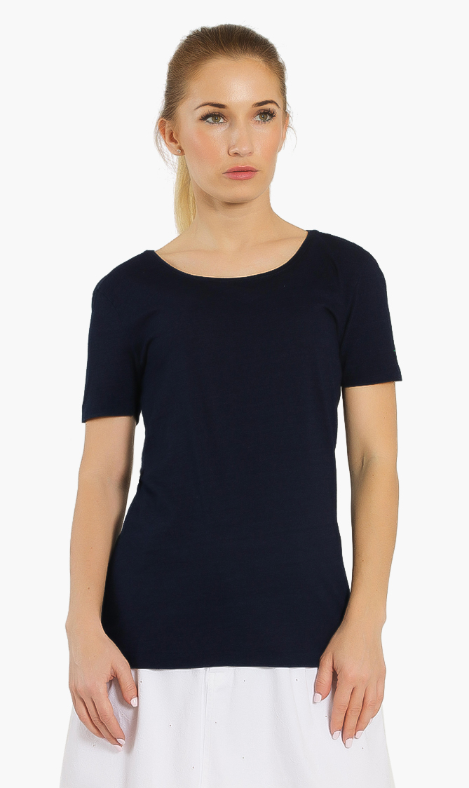 

Contrast Studs T-shirt, Blue