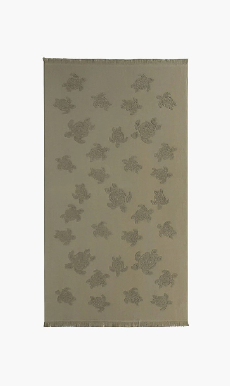 

Vilebrequin Green Jacquard Turtles Beach Towel for Women | The Deal Outlet